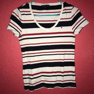 Tommy Hilfiger v-neck stripe shirt